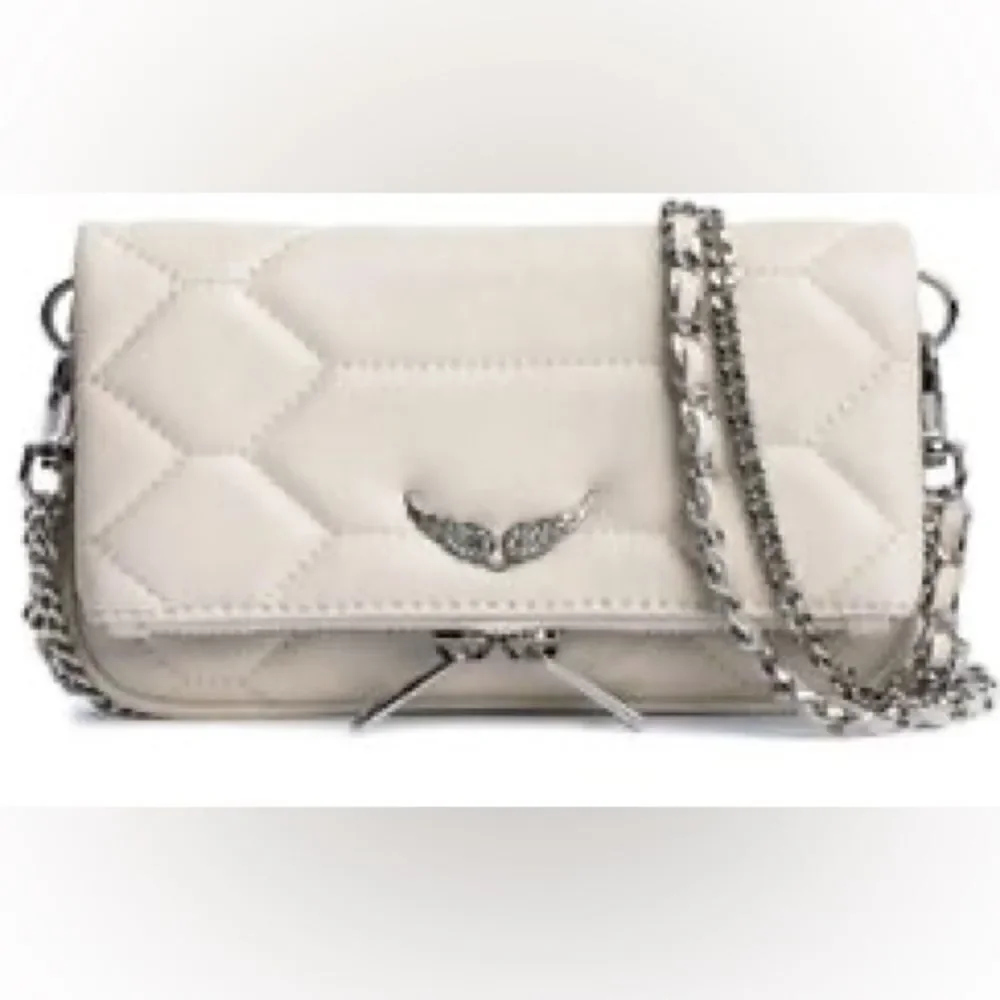 ZADIG & VOLTAIRE Women’s Rockyssime Bag in Ivory Cream Leather - Picture 14 of 16